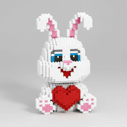 Süßes Kaninchen mit Herz | Bausteine