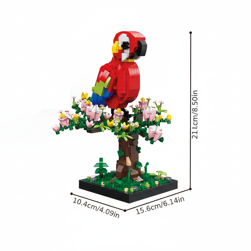 Papagei im Baum | Bausteine