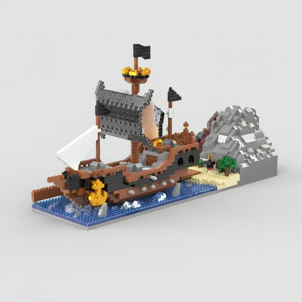 Piratenschiff auf dem Wasser | Bausteine