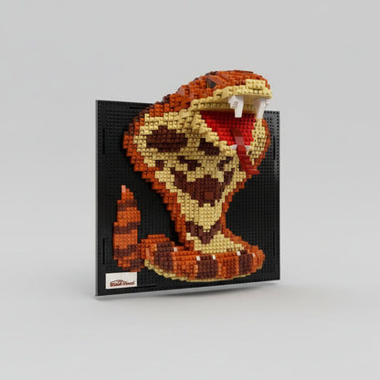 Schlange auf Bauplatte | Bausteine