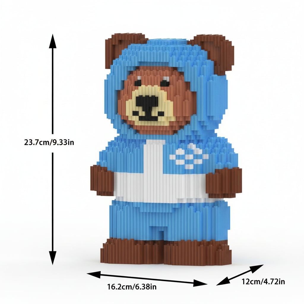 Bär mit Skianzug | Bausteine