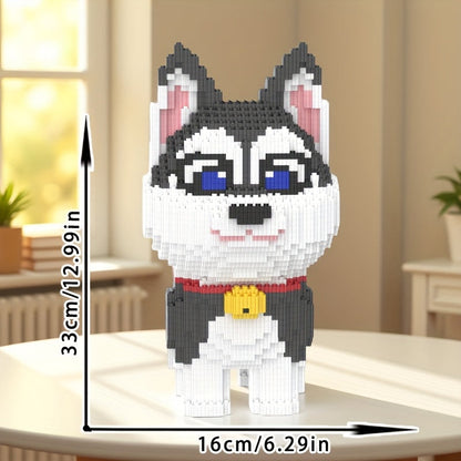Husky mit Halsband | Bausteine