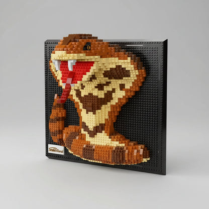 Schlange auf Bauplatte | Bausteine