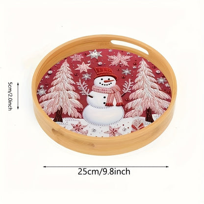 Schneemann | Tablett | Diamond Painting