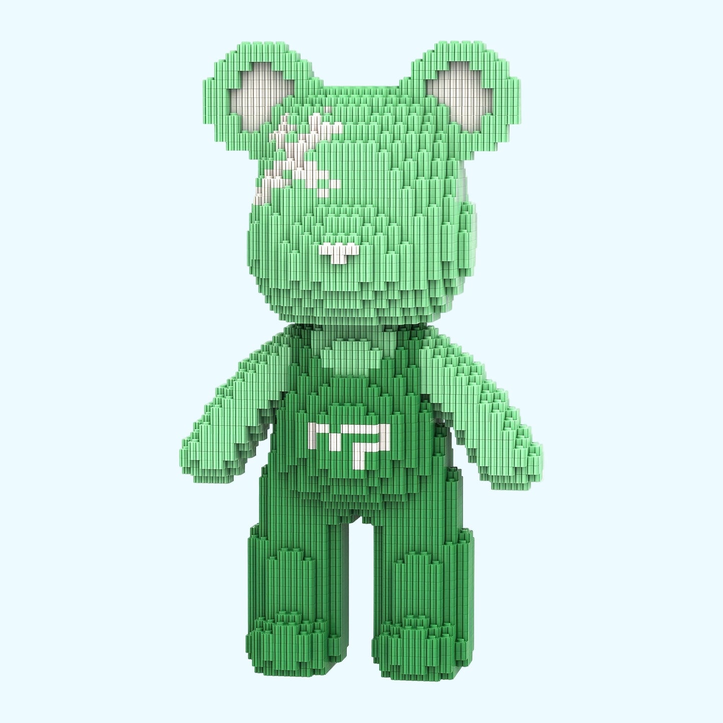 Bär mit grüner Latzhose | Bausteine