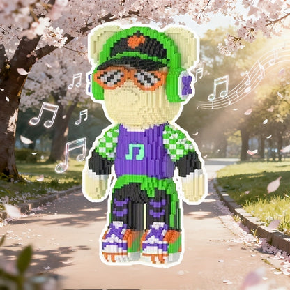 Bär mit Kopfhörer | Bausteine