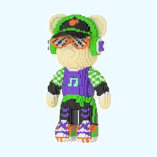 Bär mit Kopfhörer | Bausteine