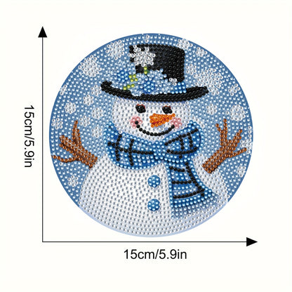 Schneemann Platzsets | 4 Stück | Diamond Painting