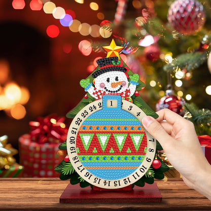 Schneemann im Weihnachtsbaum | Kalender | Diamond Painting
