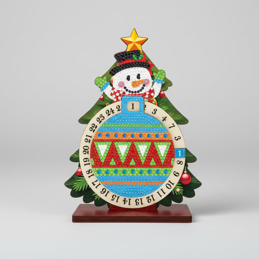 Schneemann im Weihnachtsbaum | Kalender | Diamond Painting