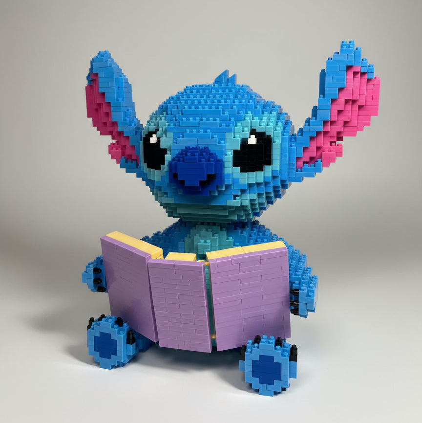 Blaues Wesen mit Buch  | Bausteine