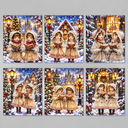 Weihnachtskarten mit Mädchen | 6 Stück | Diamond Painting
