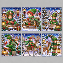 Weihnachtselfen-Karten | 6 Stück | Diamond Painting