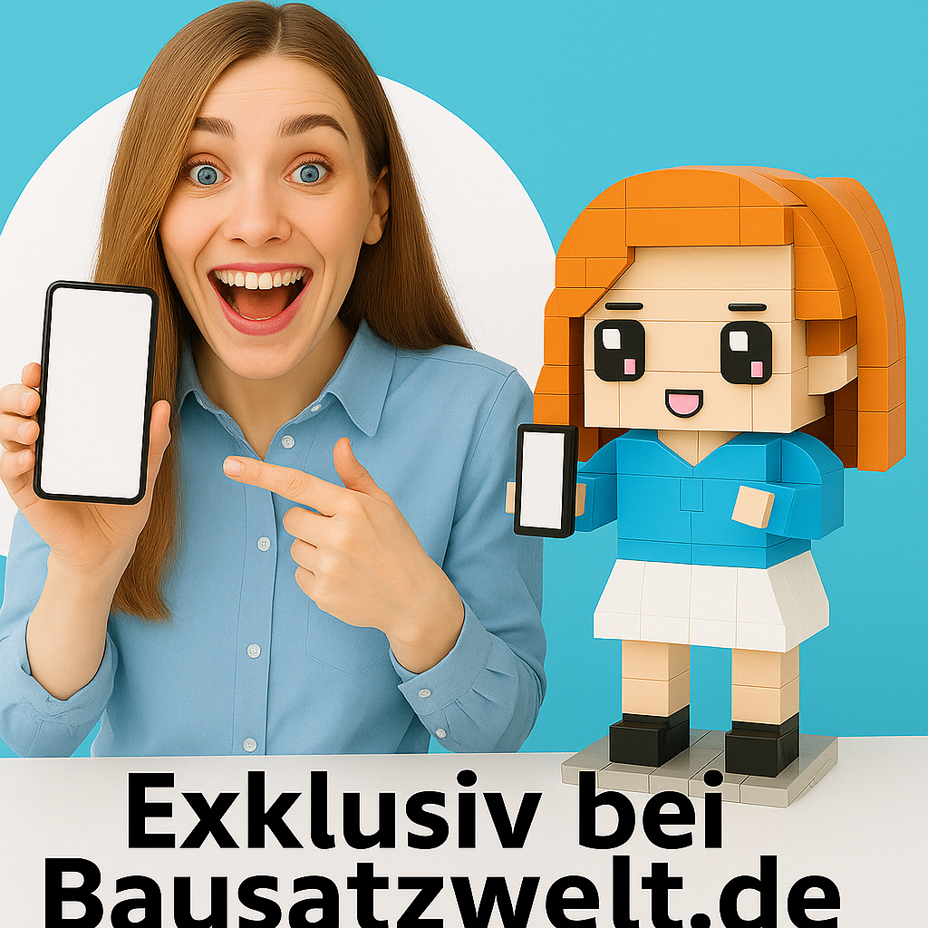 Eigenes Foto als Baustein-Figur – 1 Person personalisiert | Bausteine