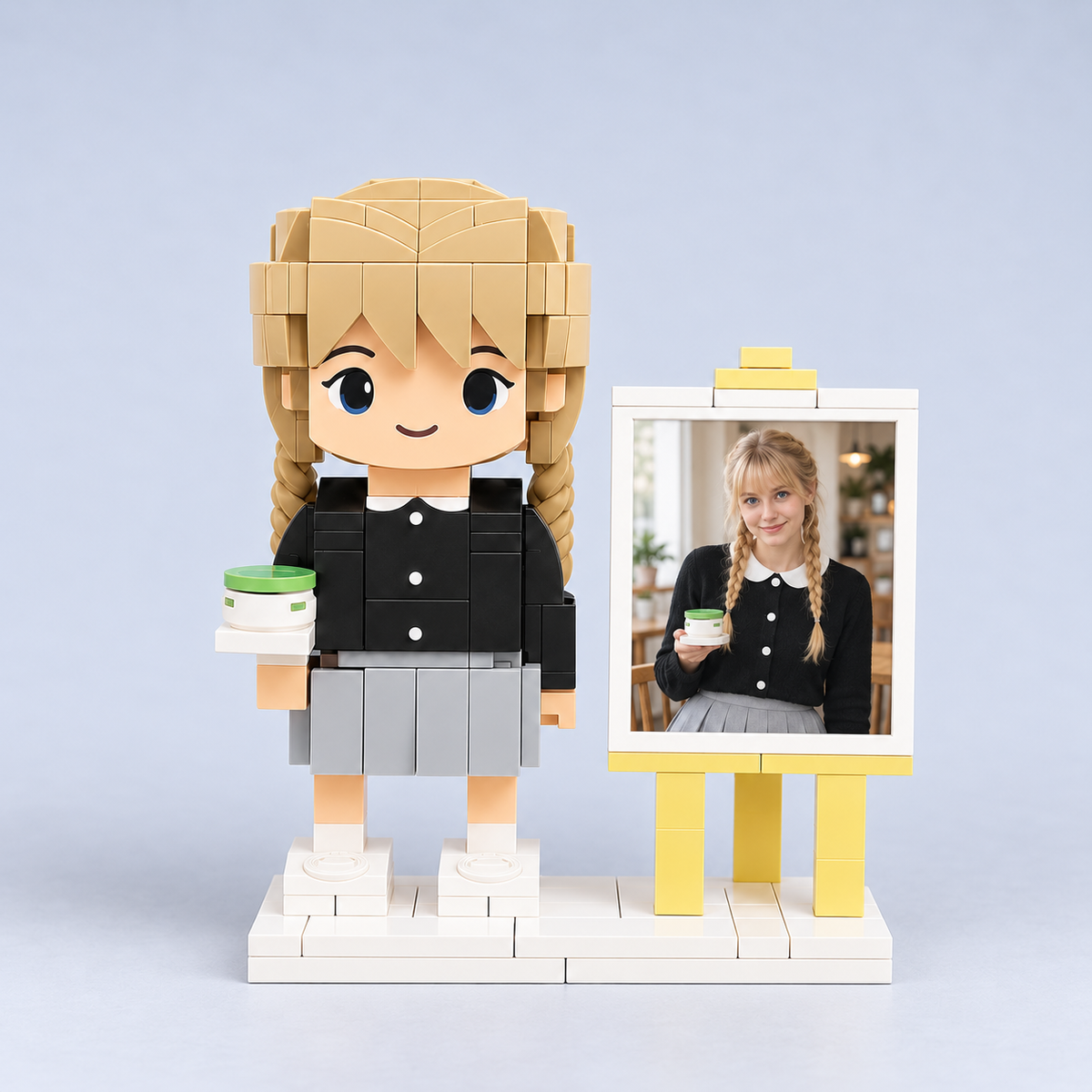 Eigenes Foto als Baustein-Figur – 1 Person personalisiert | Bausteine