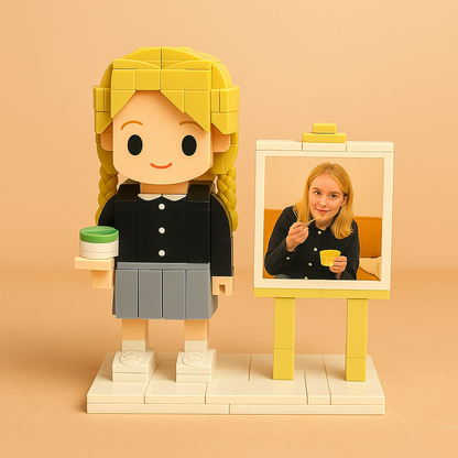 Eigenes Foto als Baustein-Figur – 1 Person personalisiert | Bausteine