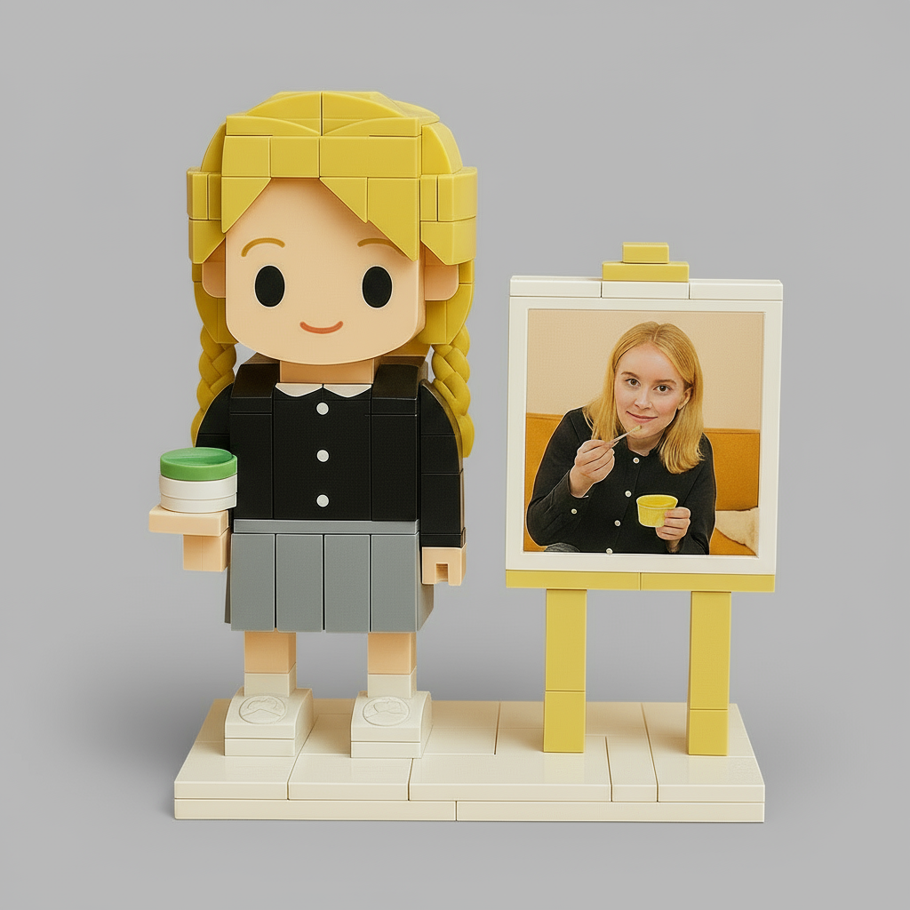 Eigenes Foto als Baustein-Figur – 1 Person personalisiert | Bausteine