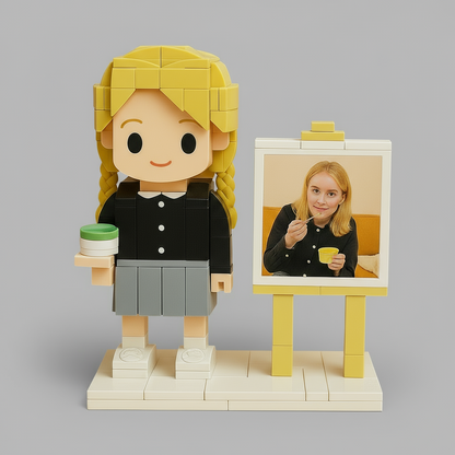 Eigenes Foto als Baustein-Figur – 1 Person personalisiert | Bausteine