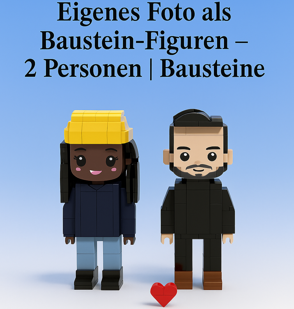 Eigenes Foto als Baustein-Figuren – 2 Personen | Bausteine