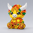 Niedlicher Stier | Bausteine