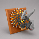 Triceratops auf Bauplatte | Bausteine