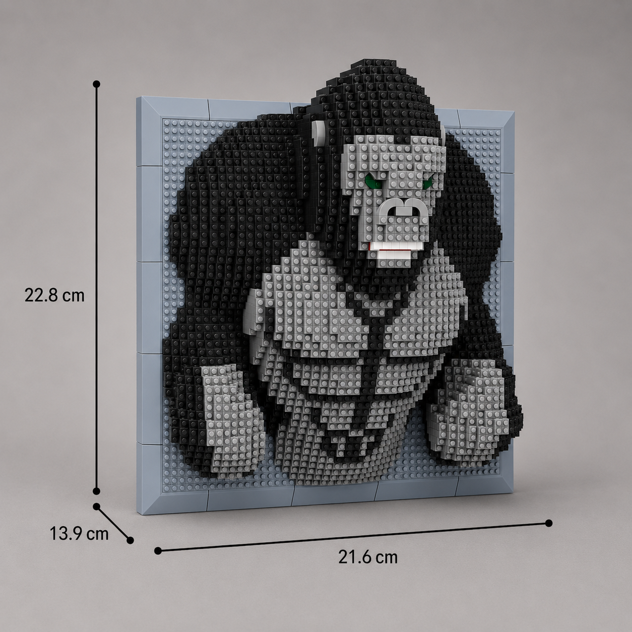 Gorilla auf Bauplatte | Bausteine