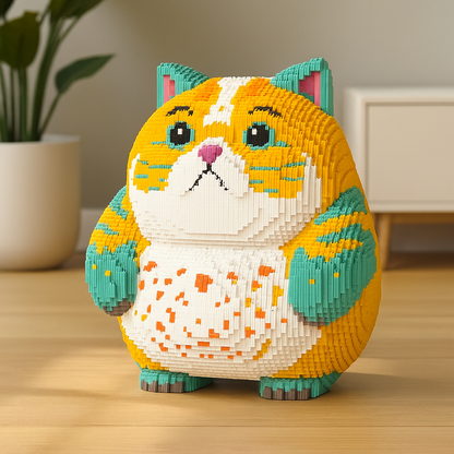 MEGA orangefarbene Katze | Bausteine