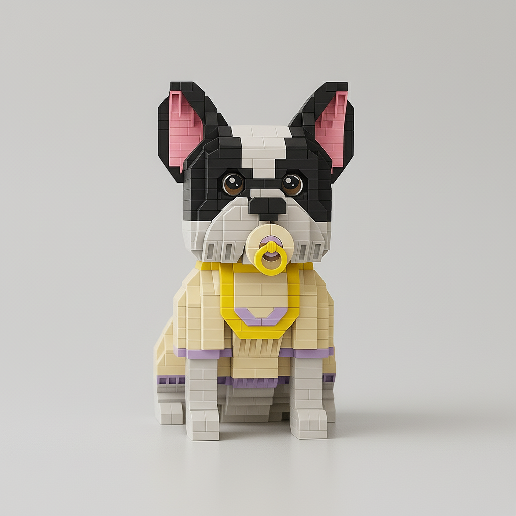 Welpe mit Schnuller | Bausteine