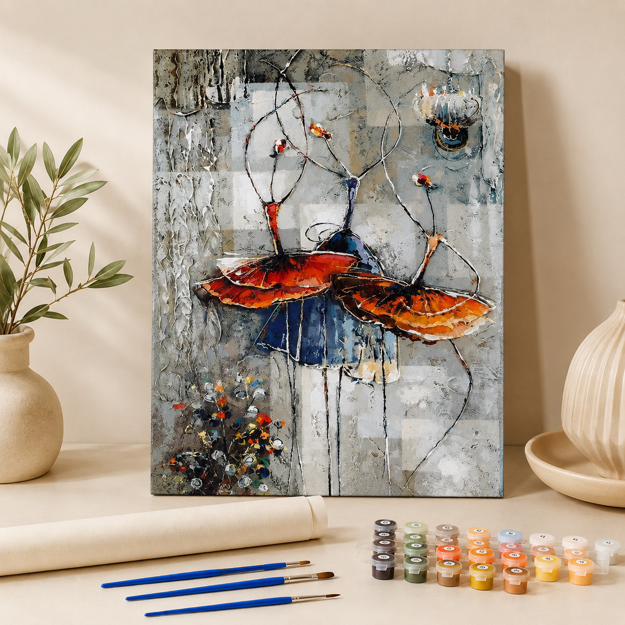 Ballerina in Bewegung – Malen nach Zahlen