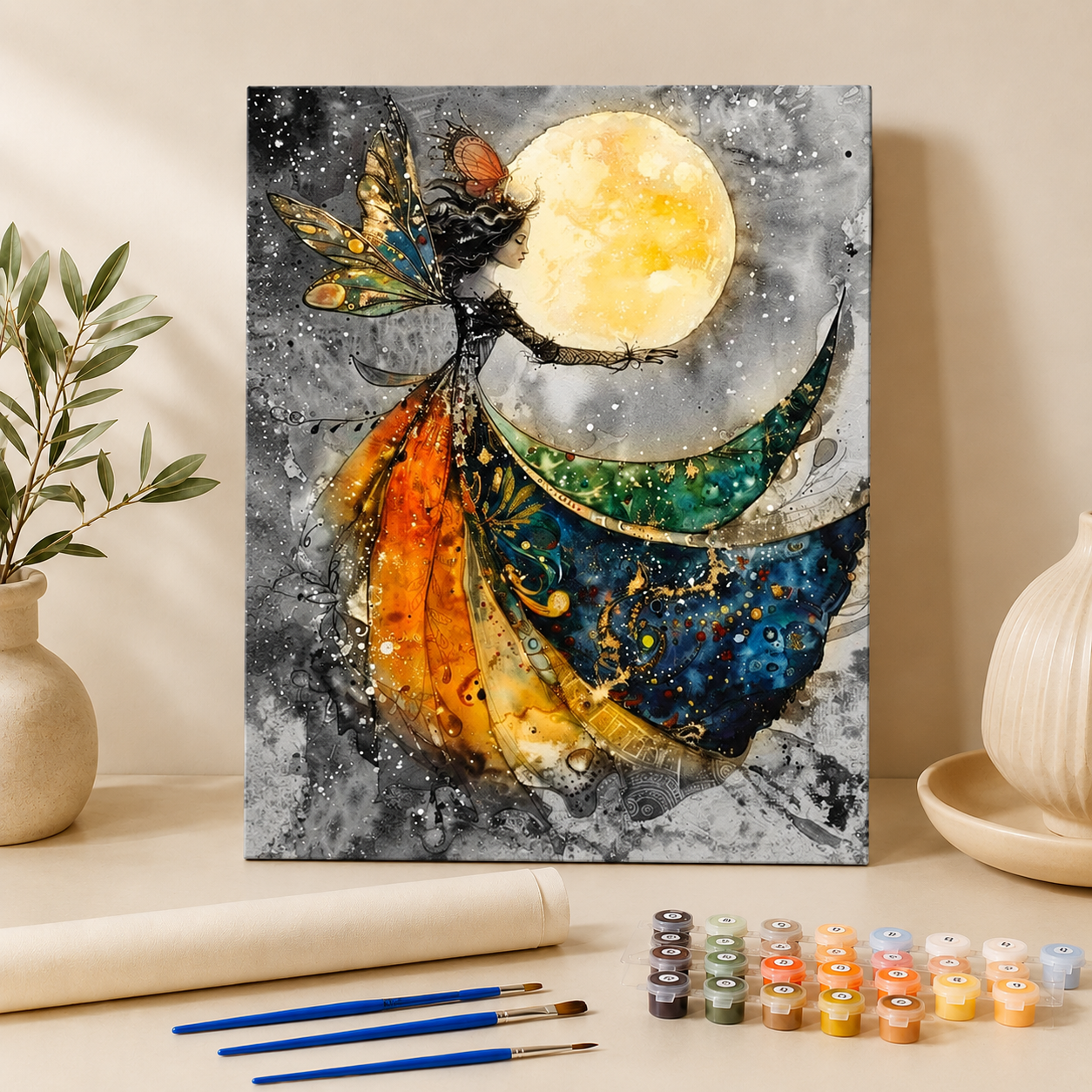 Tanz unter dem Mond – Malen nach Zahlen
