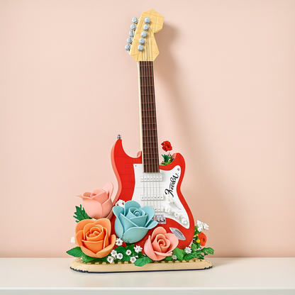 Gitarre mit Blumen | Bausteine