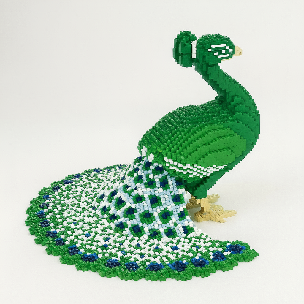 MEGA Prächtiger Pfau | Bausteine