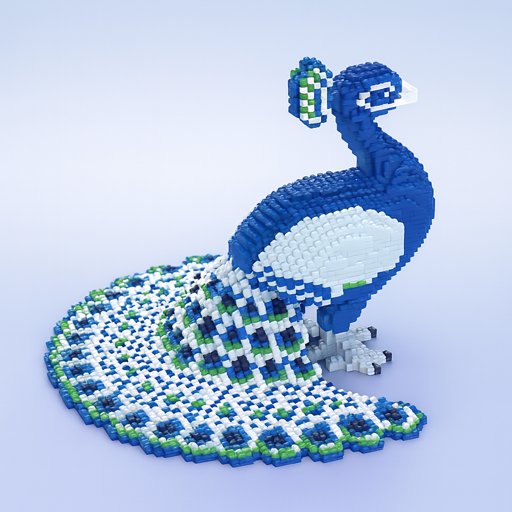 MEGA Prächtiger Pfau | Bausteine
