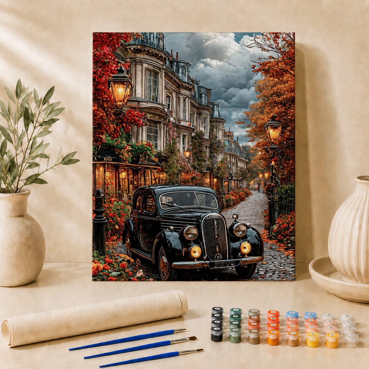 Klassisches Auto – Malen nach Zahlen