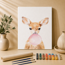 Giraffe mit Kaugummi | Malen nach Zahlen