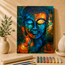 Buddha mit Blumen | Malen nach Zahlen