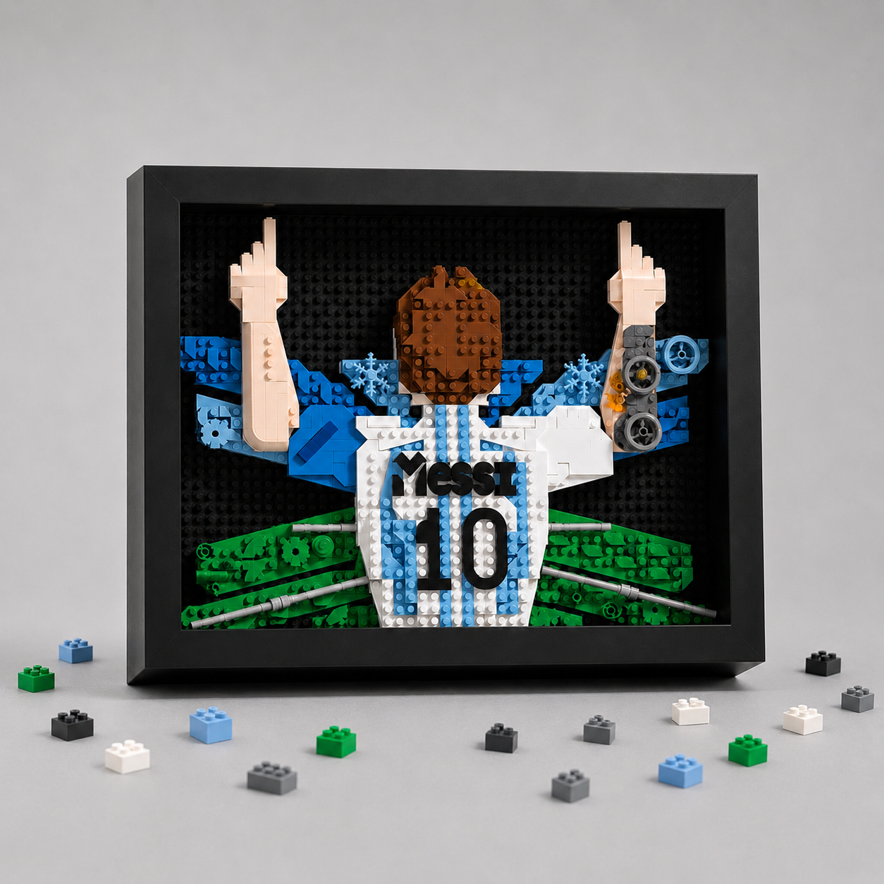 3D Gemälde Fußballspieler | Bausteine