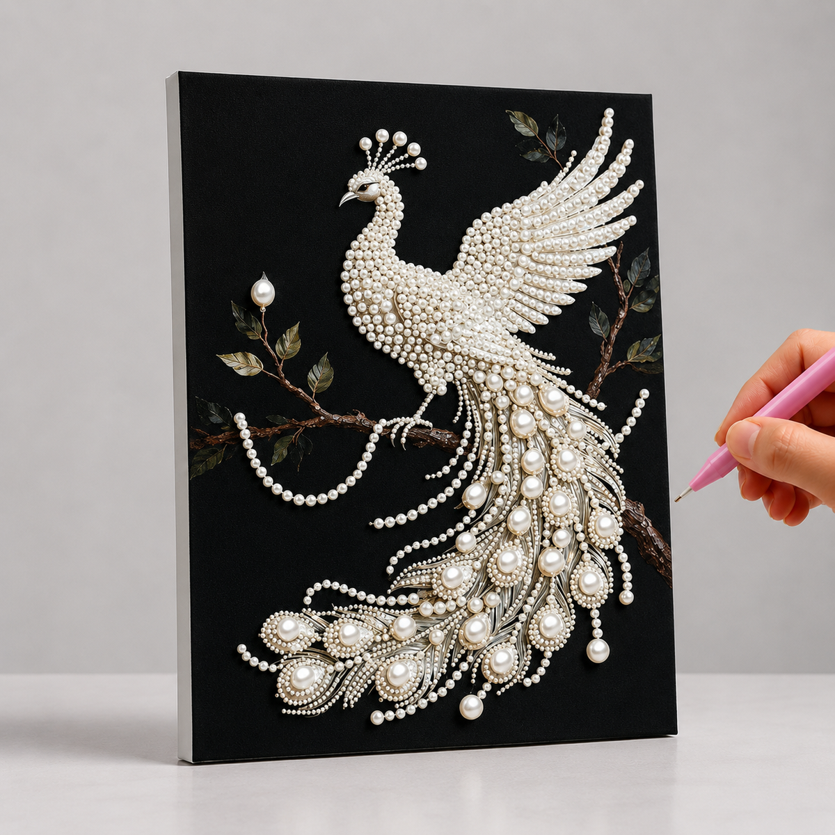 Pfau | Premium Perlen Diamond Painting