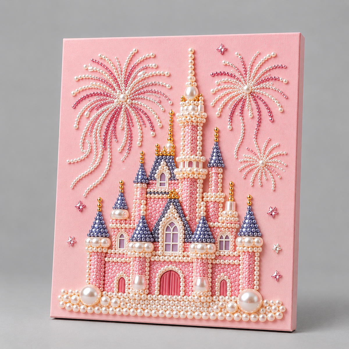 Rosa Schloss | Premium Perlen Diamond Painting