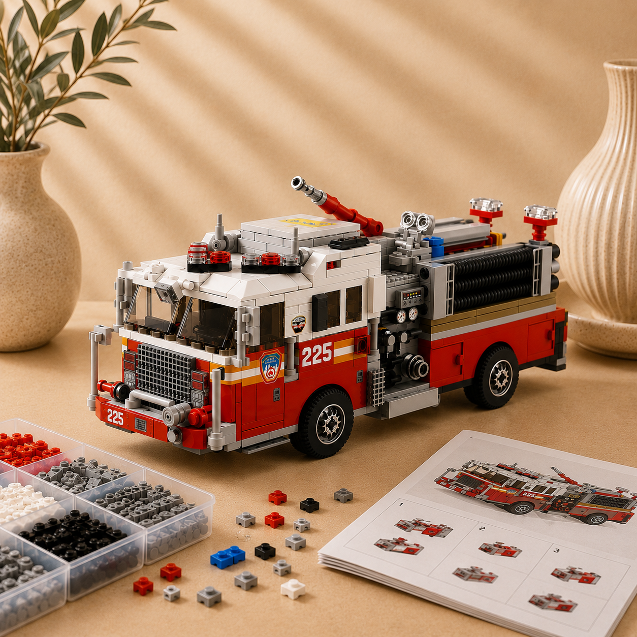 Mega Amerikanisches Feuerwehrauto | Bausteine