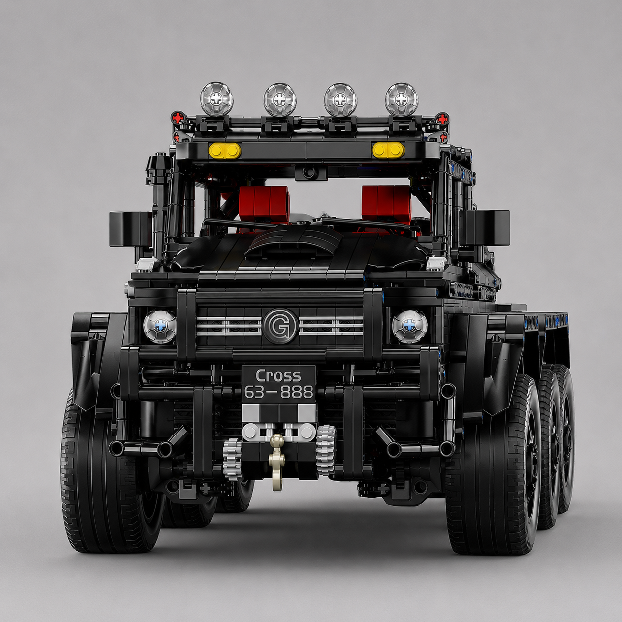 Mega Schwarzer 6×6 Geländewagen | Bausteine