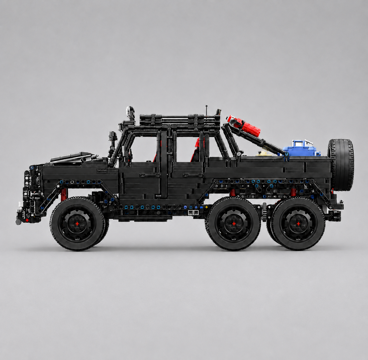 Mega Schwarzer 6×6 Geländewagen | Bausteine