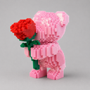 Rosa Bärchen mit Rose | Bausteine