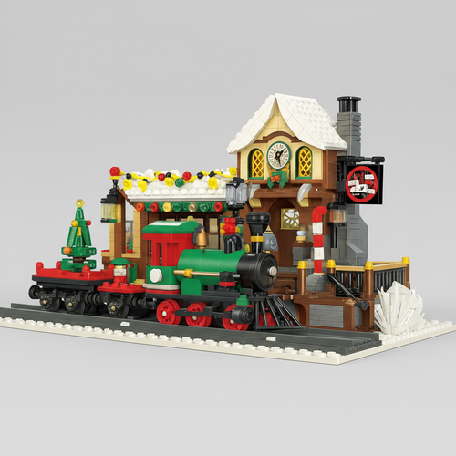 Weihnachts-Bahnhof | Bausteine