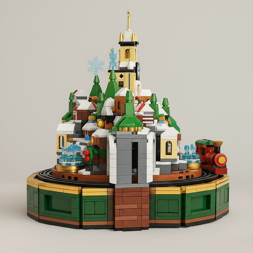 Spieldose Weihnachtsdorf  | Bausteine