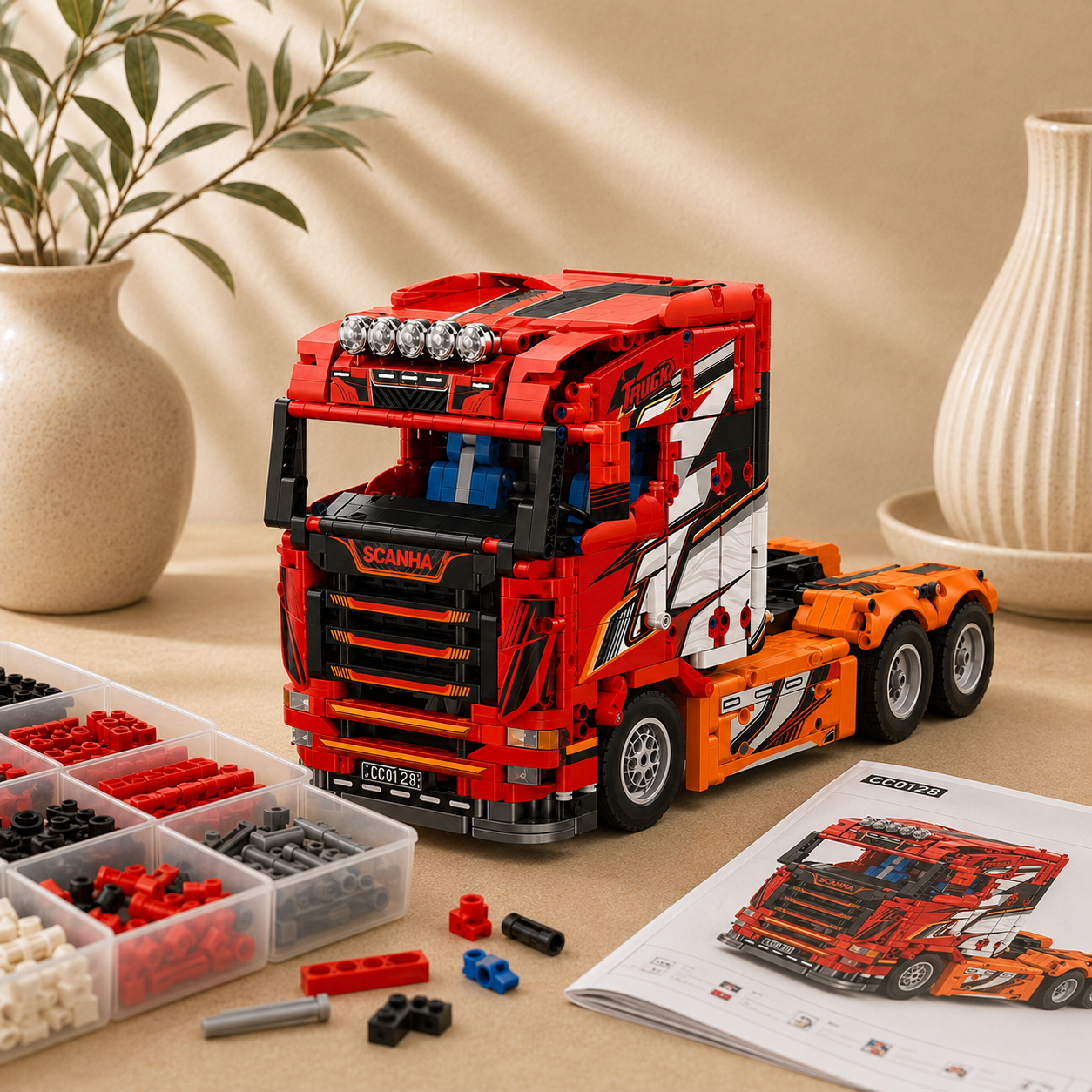 MEGA Roter Truck | Bausteine