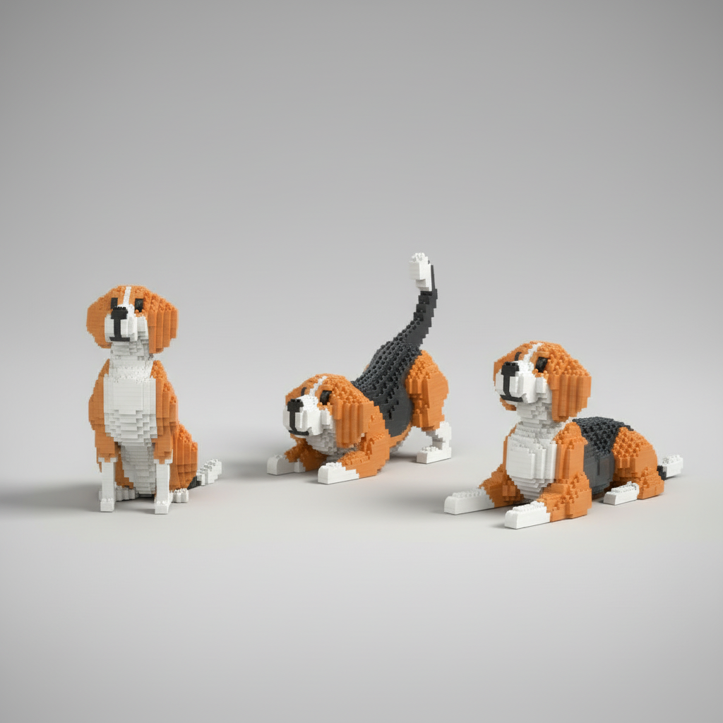 3 in 1 Beagle | Bausteine