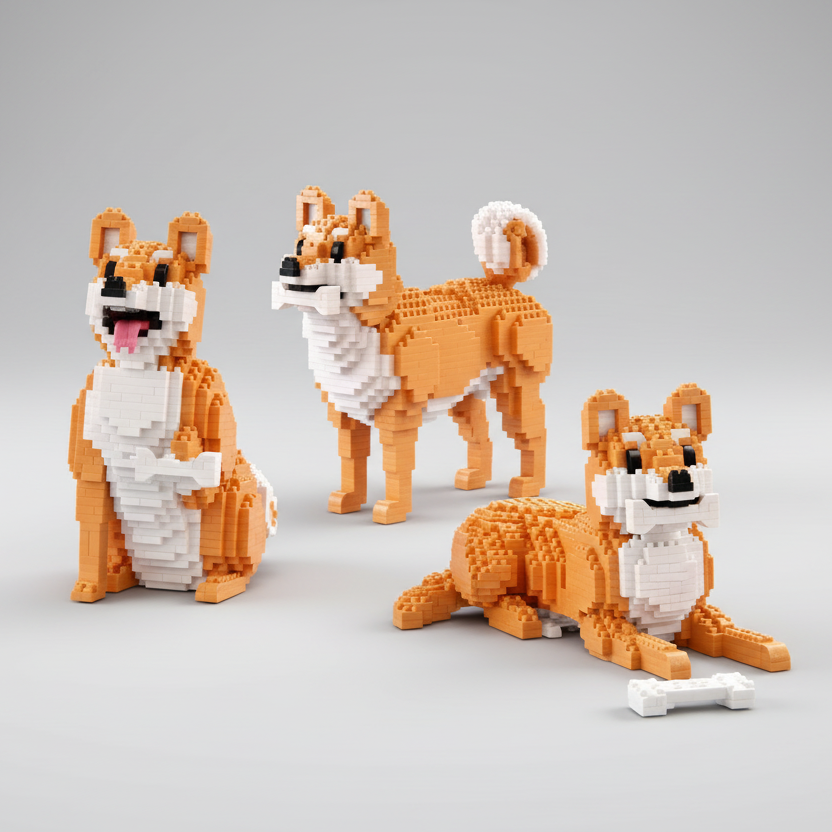 3 in 1 Shiba | Bausteine
