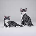 2 in 1 Tabby Katze | Bausteine