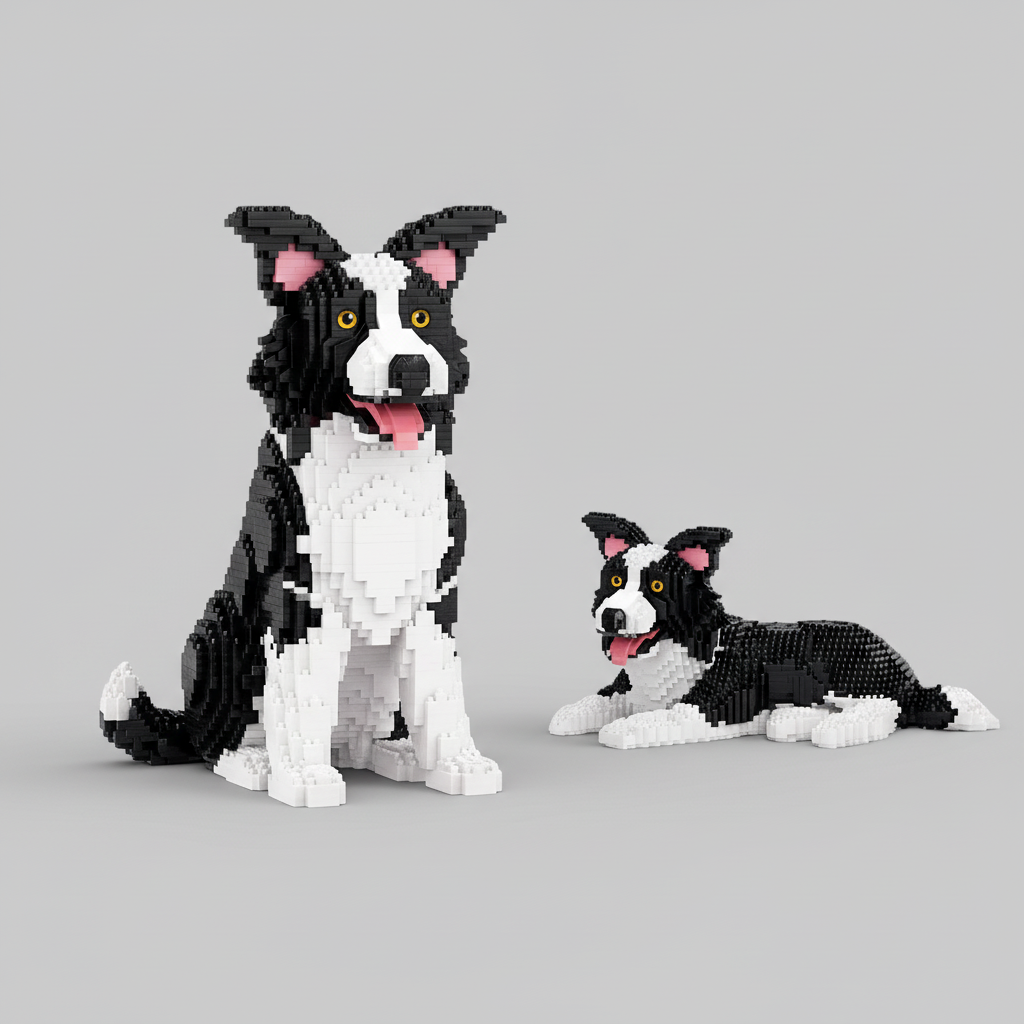 2 in 1 Border Collie | Bausteine
